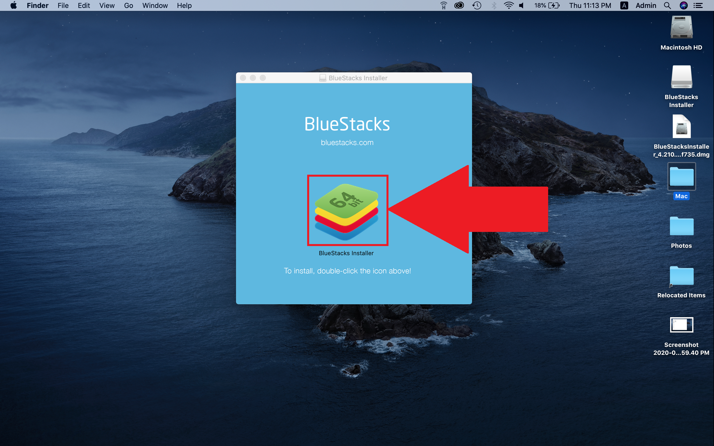 how to add file to bluestacks android emulator on mac